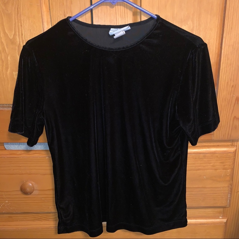 Velvet black top